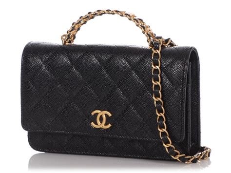 chanel quilted grained calfskin wallet|Wallet on chain .